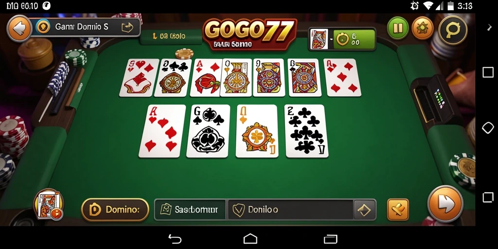 Antarmuka GOGO77 yang menarik untuk permainan Domino.