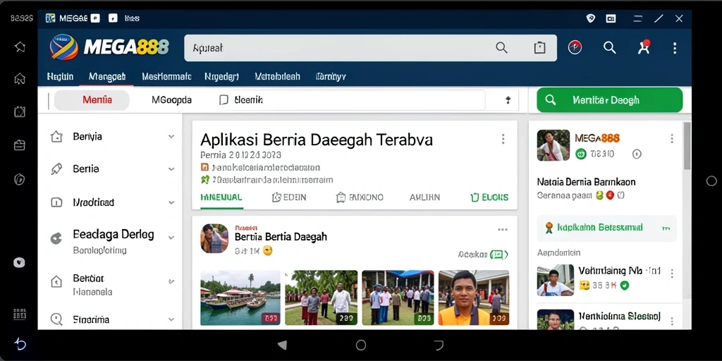 Antarmuka user-friendly MEGA888 untuk berita daerah.