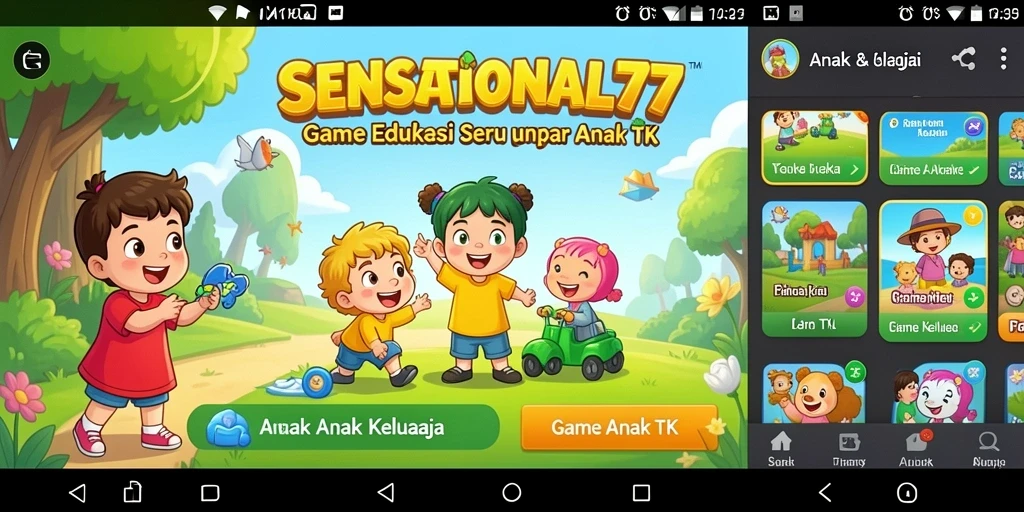 Antarmuka menyenangkan dari SENSATIONAL77 untuk Game Anak TK.
