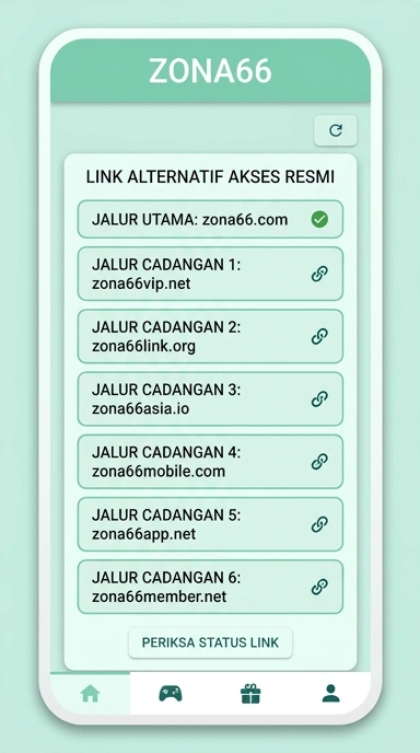 Tampilan link alternatif zona66